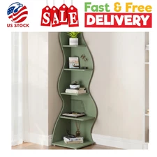 Fnova 70" 5-Tier Corner Shelving Unit, Modern Tall Storage Shelf Bookcase
