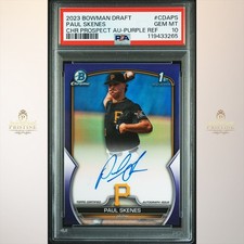 PAUL SKENES 2023 Bowman Draft 1st Prospect Purple Refractor Auto /250 PSA 10 1A