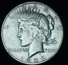 1935-S Peace Silver Dollar AU ~ 25108