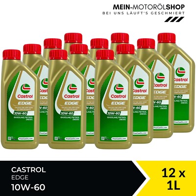 Castrol Edge 10W60 VW 505 00 501 01 BMW M-Serie ACEA A3/B4 12x1 Liter = 12 Liter