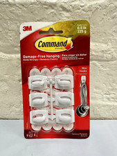 2 pk 3M Command Mini Hooks Holds 0.5 Lb White 6 Hooks & 8 Strips Multi Use 17006 4.50 per strip