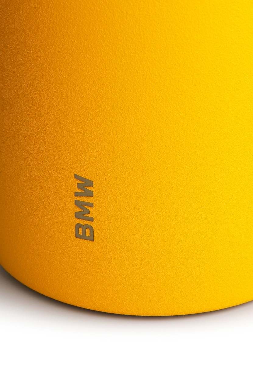 BMW Genuine Thermo Mug Push Yellow Tea Coffee Thermal Cup Travel 