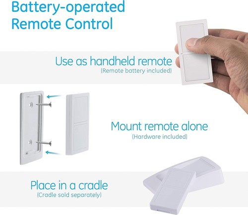 GE mySelectSmart Wireless Remote Lighting Control, White - Picture 3 of 3