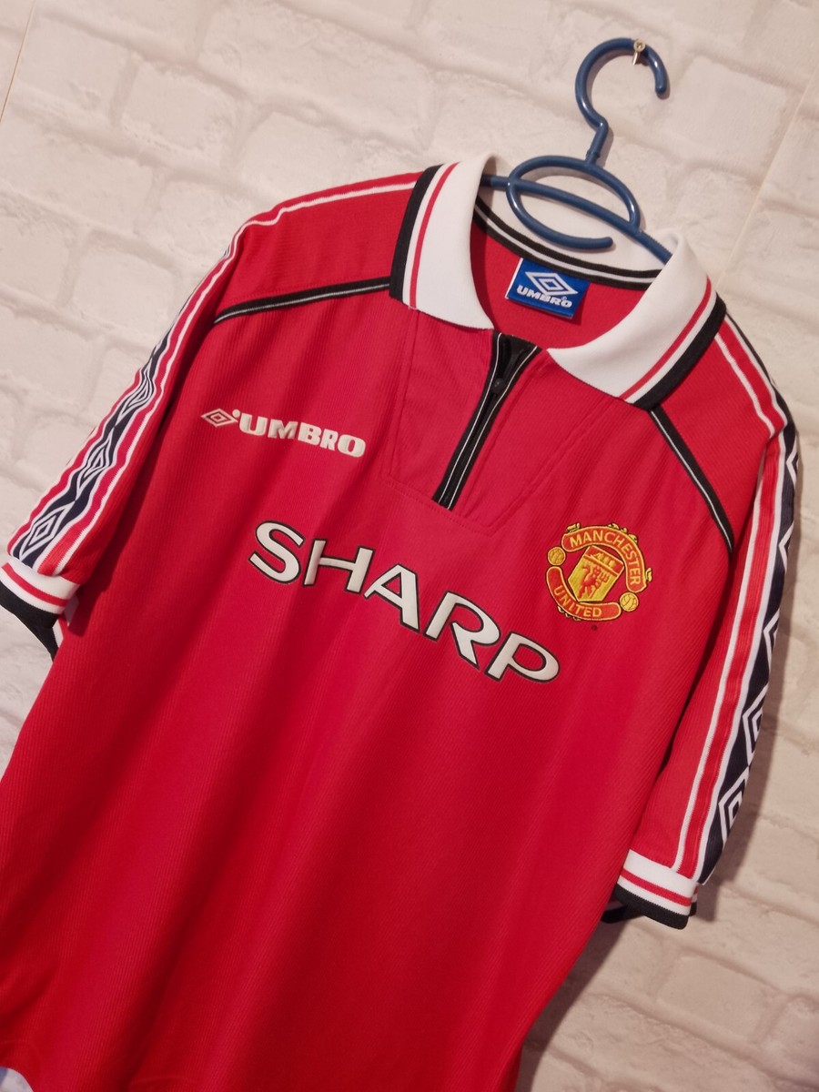 Vintage MANCHESTER UNITED 1998/99 Football Jersey - UMBRO - SHARP