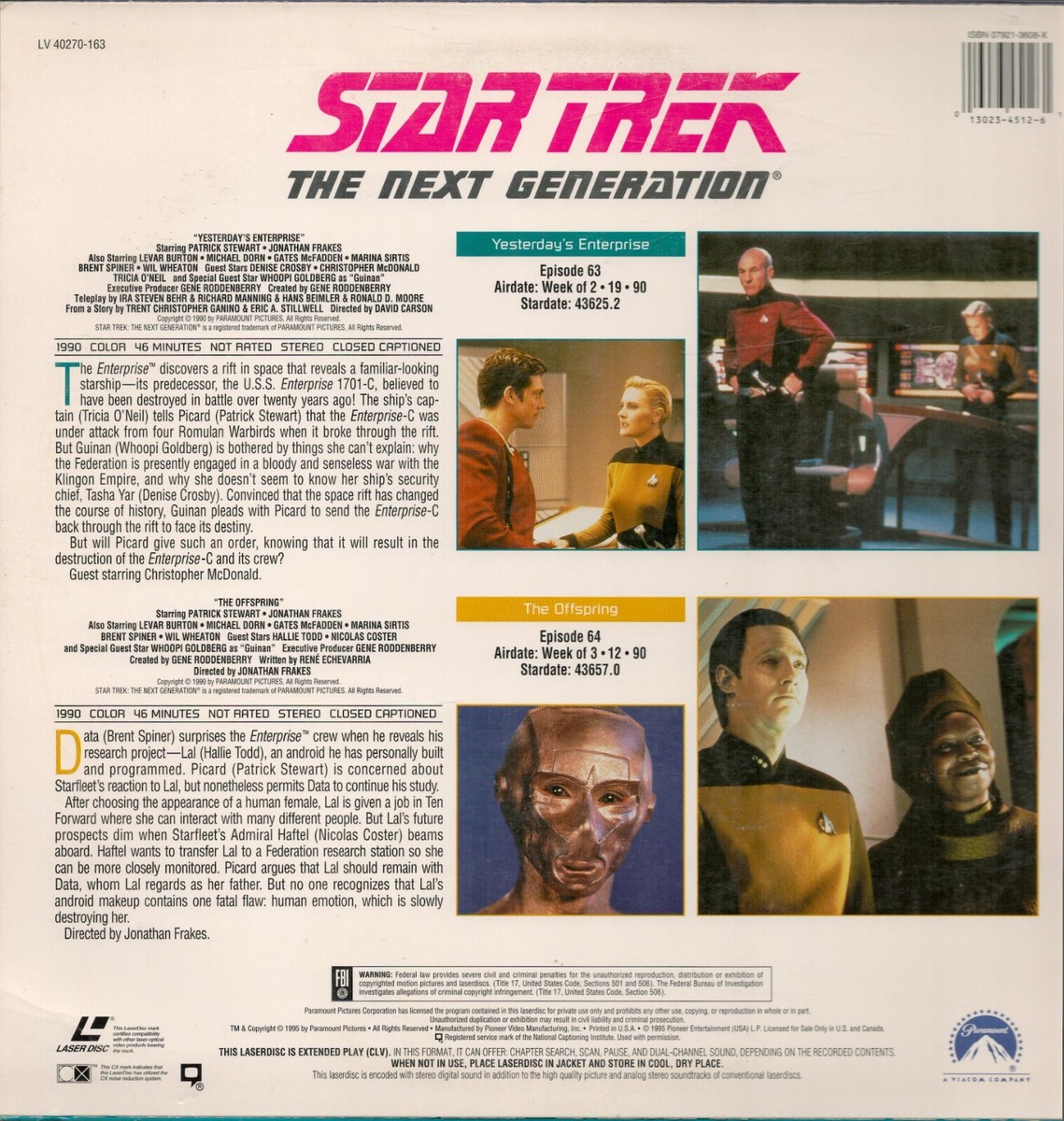STARTREK THE NEXT GENARATION LD 3巻セット STARTREK THE NEXT GENARATION LD 3巻セット Amazon.com: Star