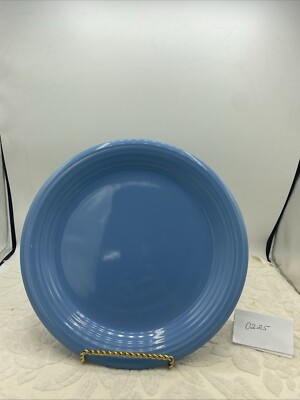Solid Periwinkle Blue Ceramic Dinner Plate Unbranded 10 3/4  Diameter