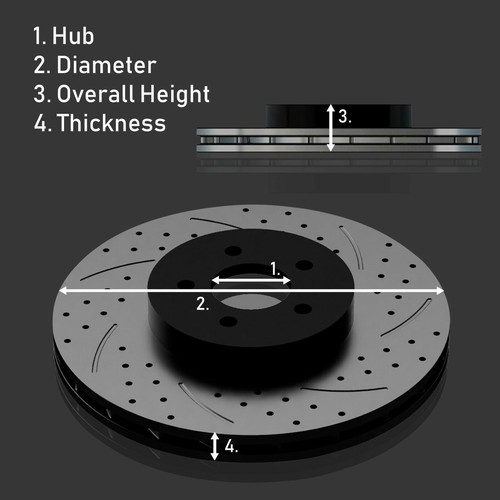 ROTOR DISC DRILLED GROOVED BRAKE DISCS PAIR FOR BMW 4 SERIES F32 420i X