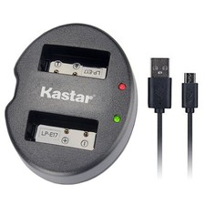 Kastar LPE17 Dual USB Charger for Canon EOS M3, 750D, 760D, 8000D Kiss X8i