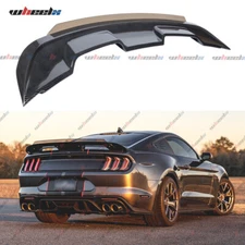 Carbon For 2015-2023 Ford Mustang GT500 Style Rear Trunk Spoiler Wing W/ Gurney