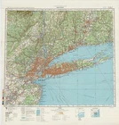 Russian Soviet Military Topographic Map - NEW YORK (USA),1:500 000, REPRINT