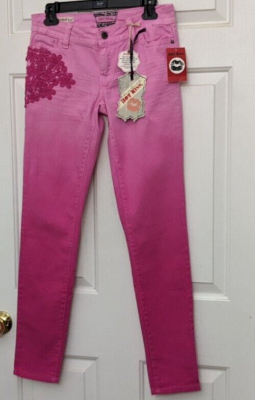 HOT KISS Young Women's Denim Jeans Size 7 Pink NWT