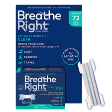 Breathe Right Extra Strength Nasal Strips For Sensitive Skin Clear 72 ct