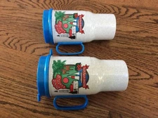 spillproof kids cup mug set rare travel VTG Wisconsin Whirley Warren Door County