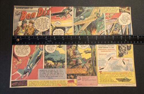 1940’s Wartime Ben Dix Aviation Corporation Airplanes Comic Newspaper Ad 2D21 - Bild 4 von 4