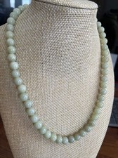 Genuine Nephrite Jadeite Beaded Necklace