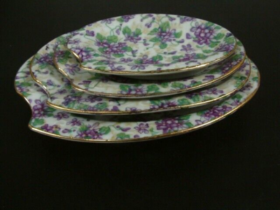 Royal Crown Chintz China Rare Set of Graduated Dishes LOOK! - Main Image