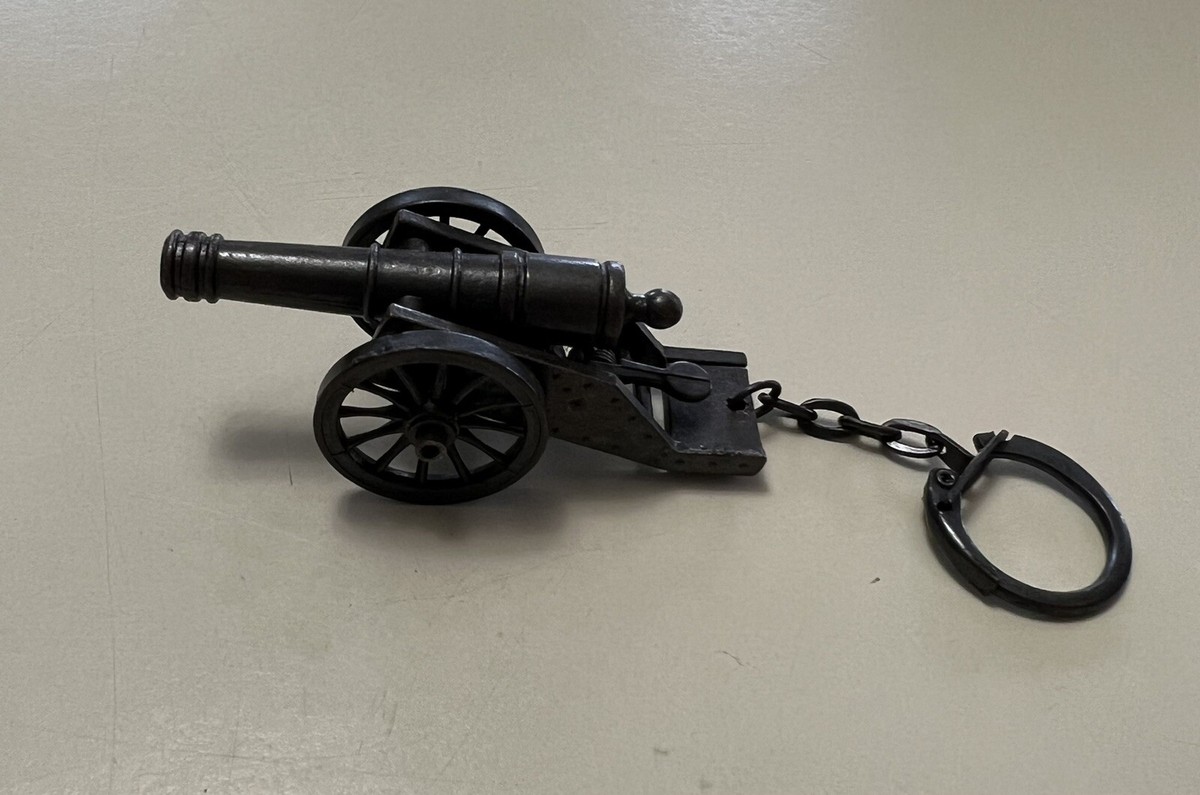 Vintage Die Cast Toy Big Blast Cap Firing Cannon Key Chain