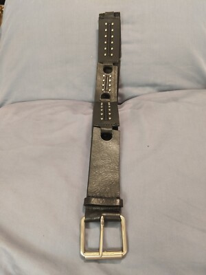 Michael Kors Black Leather Studded Belt EUC XL 45” MICHAEL KORS BLACK LEATHER MIXED METAL STUDDED BELT EUC SZ M  main image 4