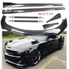 Carbon Fiber Front Bumper Lip Spoiler Splitters Body Kit For Chevrolet Camaro LT