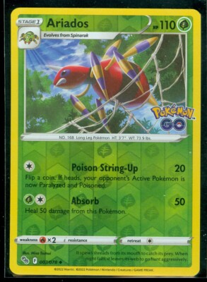 Pokemon ARIADOS 007/078 - Pokemon GO - Rev Holo - - MINT