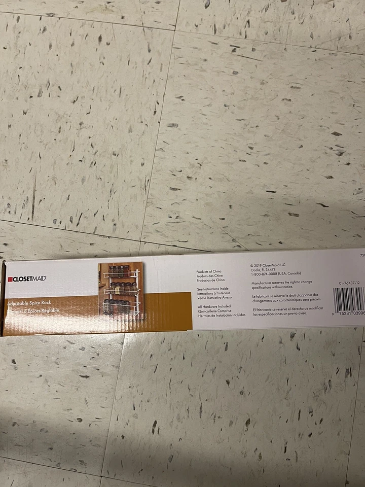 ClosetMaid Organizador de Estante de Especias Ajustable de 3 Estantes para Montaje en Gabinete/Pared, Blanco Foto 3 de 3