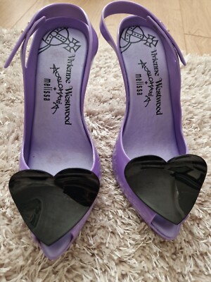 Vivienne Westwood Lady Dragon Heart Purple Black Shoes Size