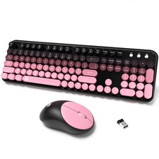 Wireless Keyboard and Mouse Combo 2.4 GHz Wireless Full-Sized Typewriter Keyb...