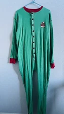 Lazy One Adult Unisex Large FlapJack Pajamas PJ Green Don’t Open Til Christmas!