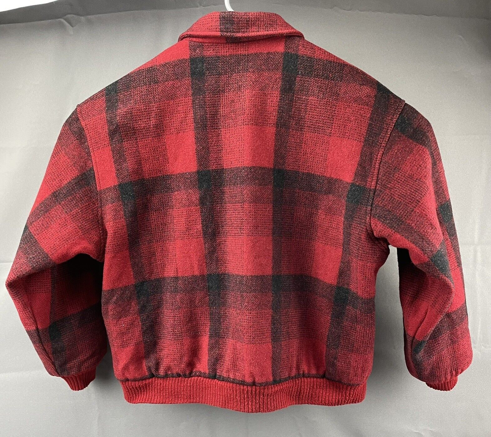 PENDLETON Jacket Full Zip 100% Virgin Wool Red & … - image 2