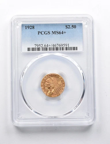 MS64+ 1928 $2.50 Indian Head Gold Quarter Eagle PCGS *1363