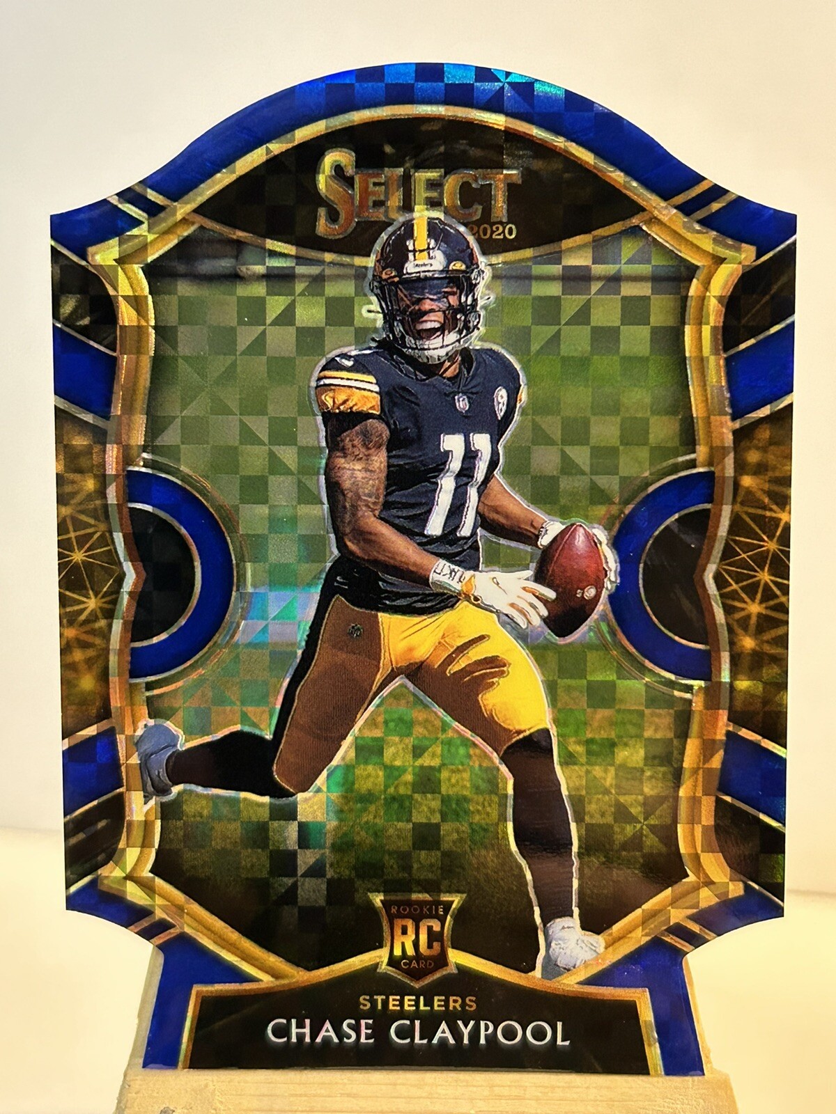 2020 Panini Select Chase Claypool RC Blue Checkerboard Concourse Die Cut Prizm