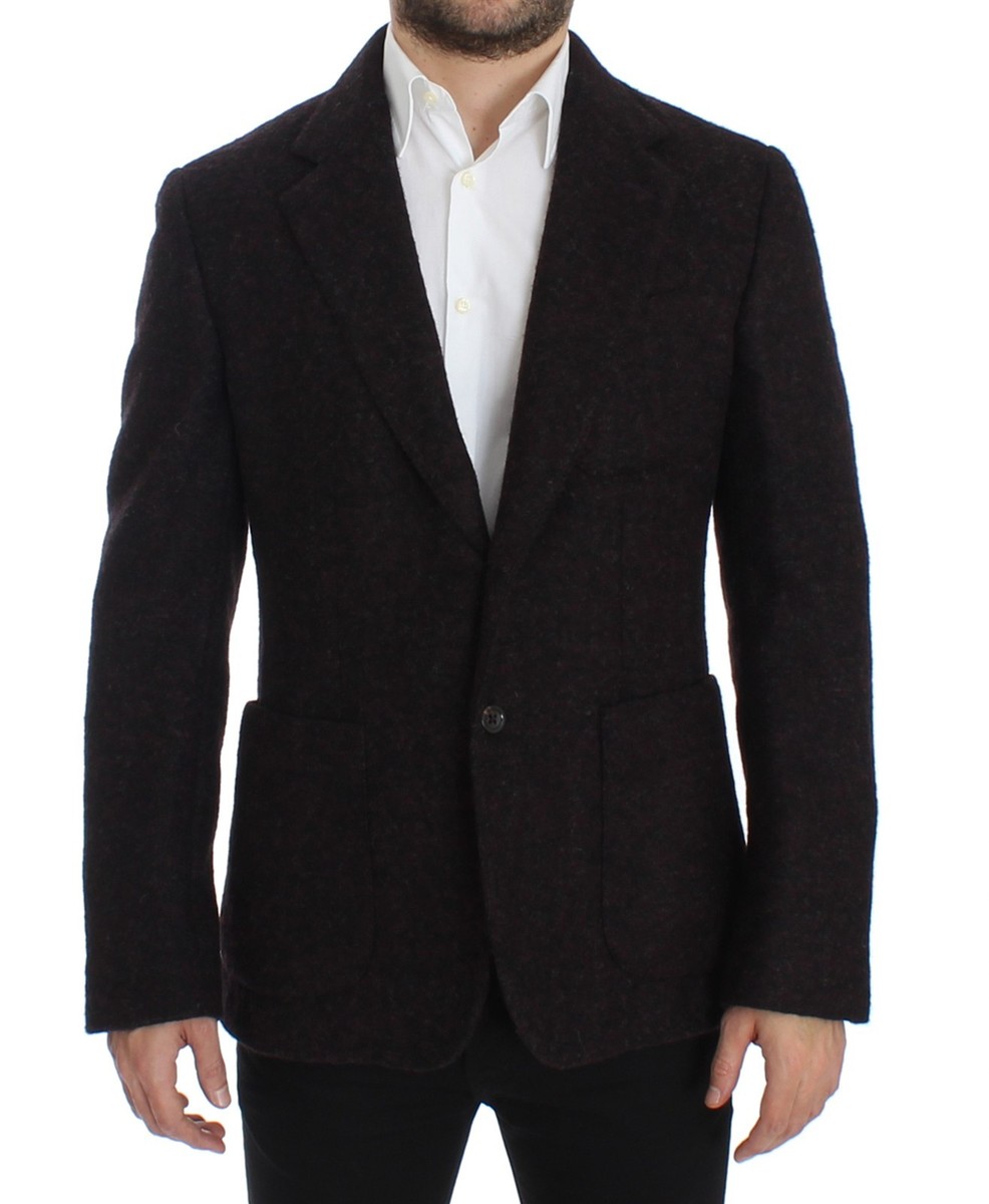 DOLCE & GABBANA Blazer Bordeaux Alpaga Two Button Jacket
