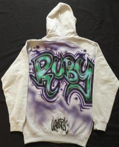 sweatshirt with name on back