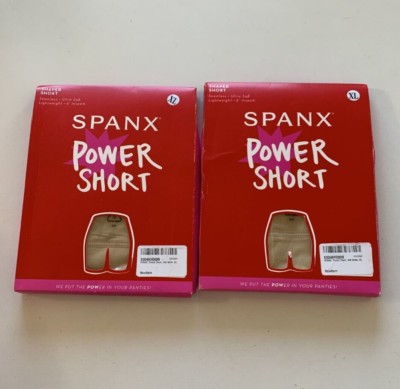 NIB! Lot of 2 Spanx Women's Sz XL Power Shorts Seamless Shaper Short Nude 6''