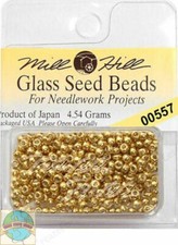 Mill Hill Glass Seed Beads 4.54g Old Gold 00557