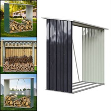 Log Firewood Shed Storage Indoor Outdoor Metal Garden Fireplace Store Holders UK