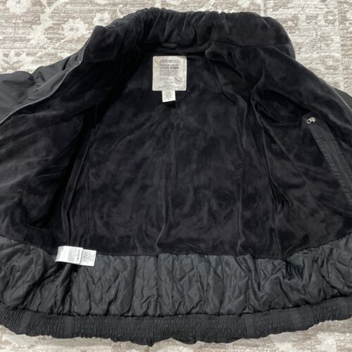 Eddie Bauer Puffer Jacket Women's XL Premium Goose Down Black Fleece Lined - Picture 9 of 15