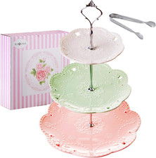 ® 3-Tier Porcelain Cake Stand-Dessert Stand-Cupcake Stand-Tea Party Serving Plat