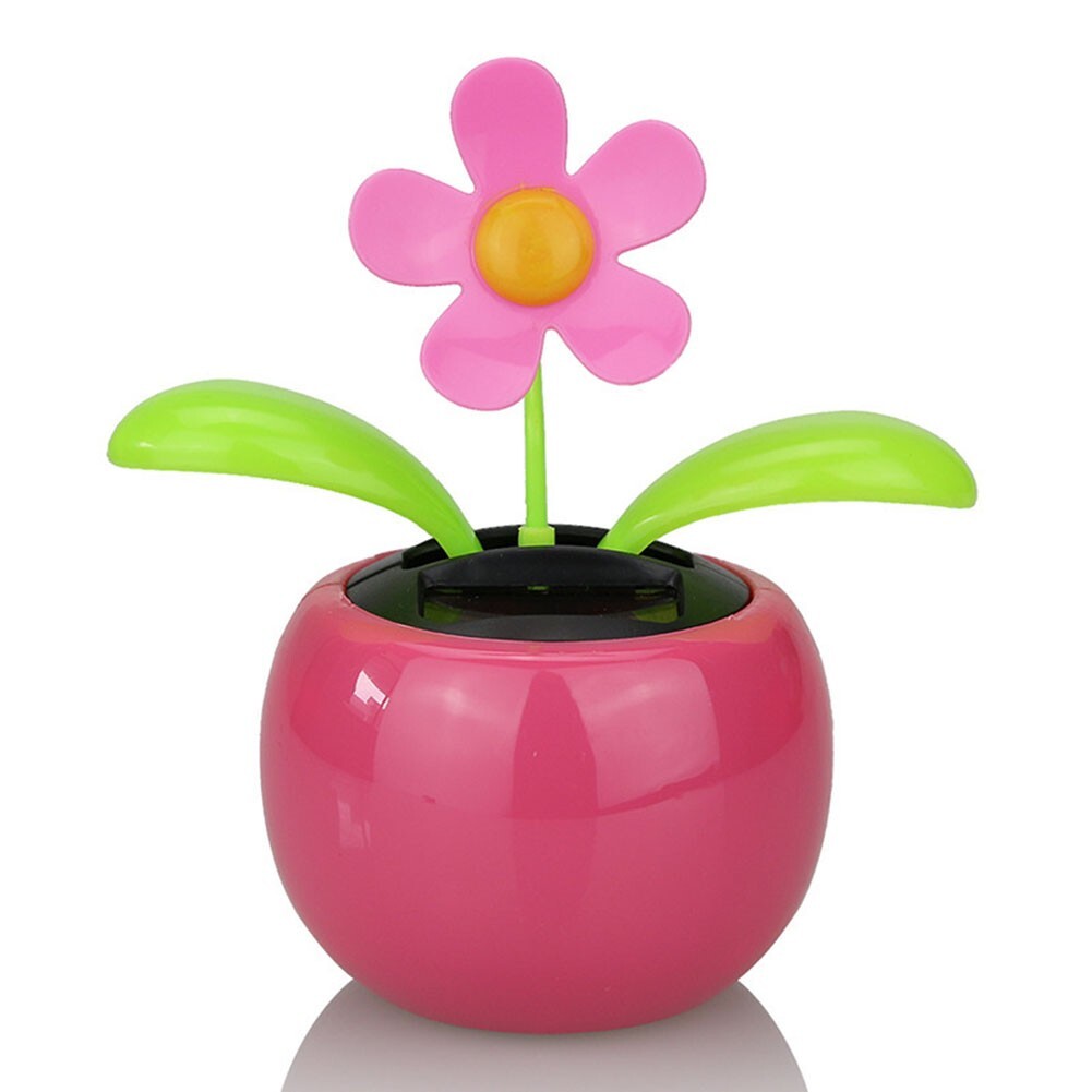 Adorable Solar Powered Bobble Head Flowers Set of 4 See through