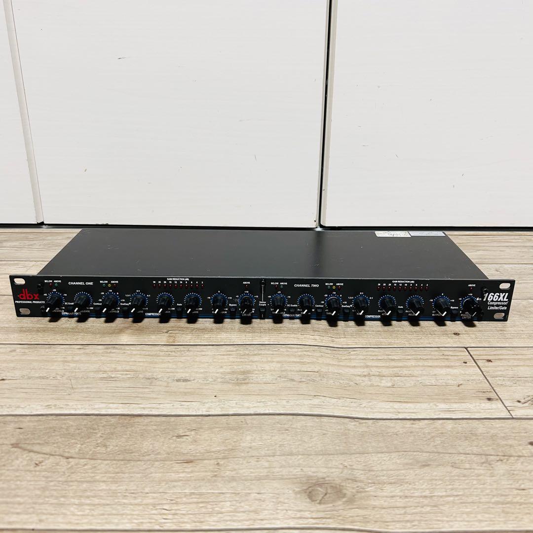 dbx　166XL プロセッサー XLR端子付き　２台セット Rack Mount DBX 166XL Dual Channel Compressor Limiter Gate