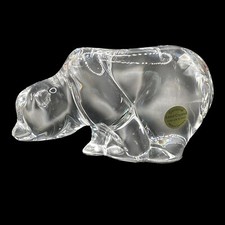 Genuine Lead Crystal Bear Over 24% PBO Made in Germany Sculpture Paperweight