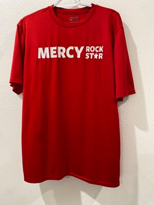 Red Mercy rock star t shirt adult size You're a rock star tour