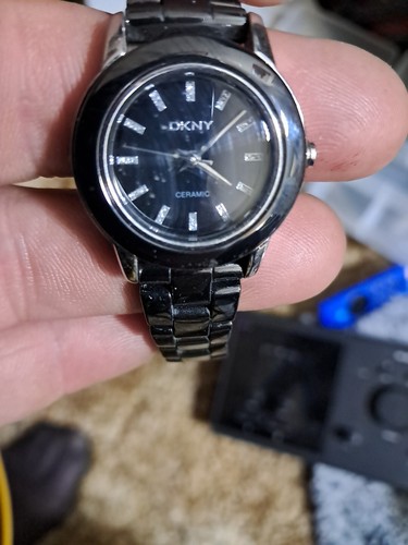 DKNY NY8296 Black Dial Black Ceramic Bracelet Women's Watch