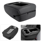 Center Console Armrest Leather Cover Zipper for 07-14 Silverado Sierra Jump Seat