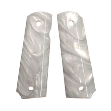 Colt 1911 Grips White Pearl Full Size Government, Commander with Ambi Cut