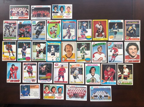Vintage Hockey Card Lot 33 Cards (Chelios, LaFleur, Propp, Bergeron, Francis)