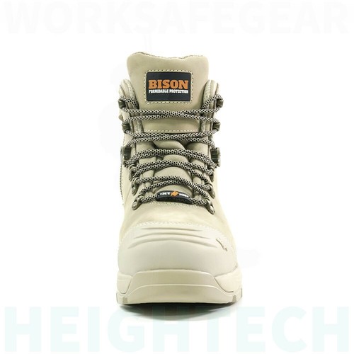 STEEL CAP Bison Stone XT Ankle Lace Up Boot with Zip Side - SAFETY SHOES - Picture 5 of 5