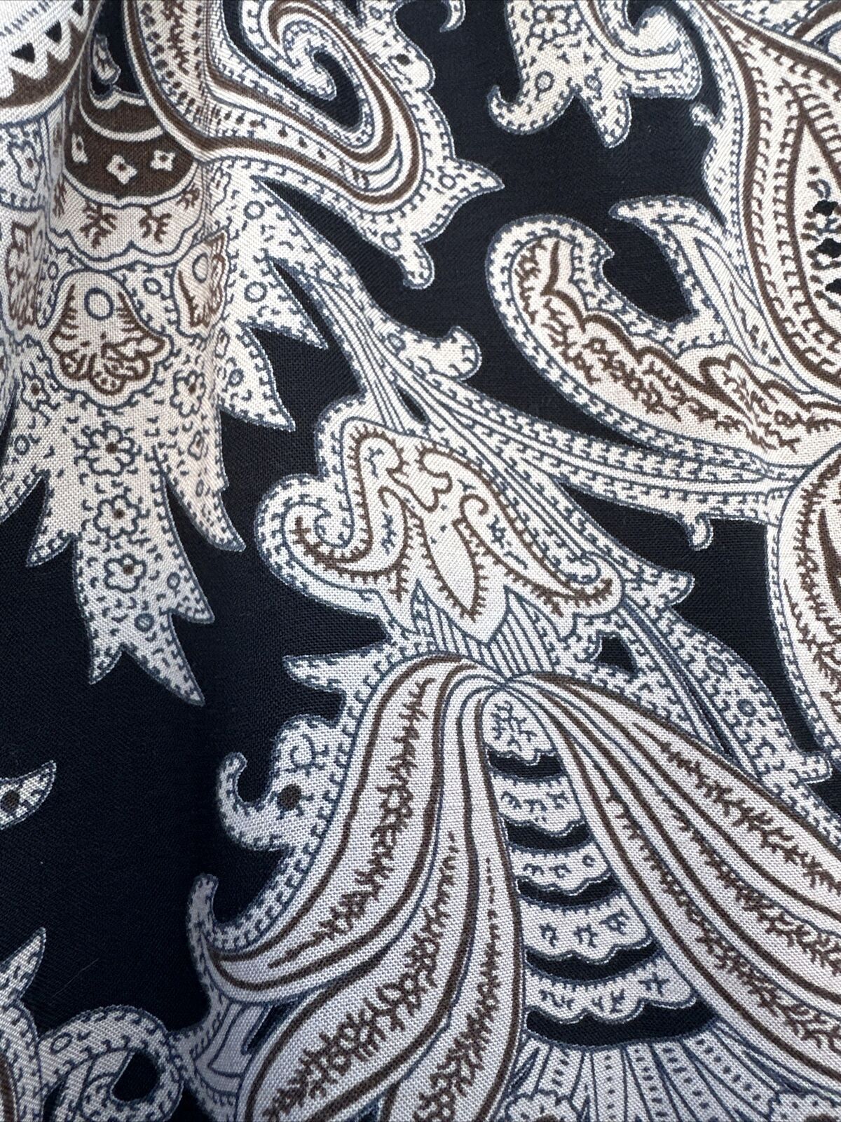 THML Paisley Black/Cream Capped Sleeved Dress Wom… - image 6