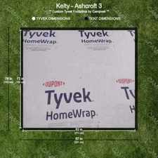 Tyvek Footprint for the Kelty Ashcroft 3 Tent
