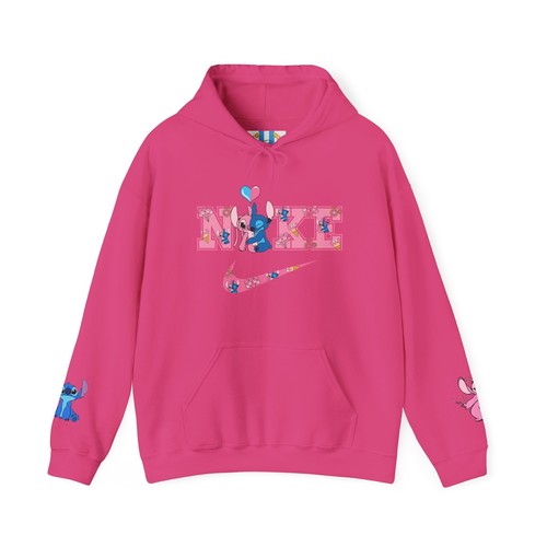 Fun Floral Stitch Hoodie, Unisex Sweatshirt, Cartoon Character Hoodie, Gift for - Picture 2 of 14